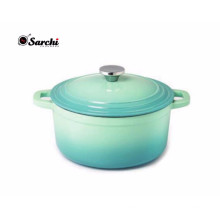 Enameled cast iron casserole pot